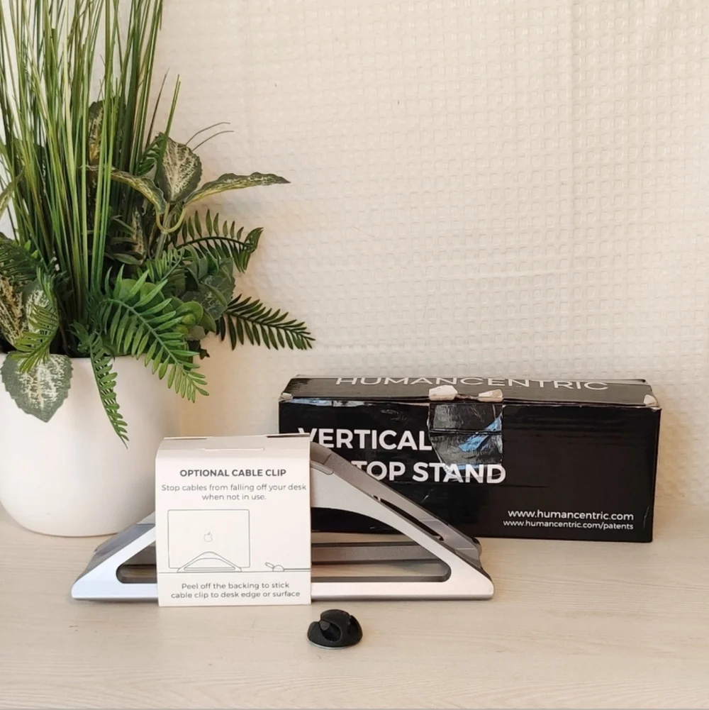 Humancentric Vertical Laptop Stand-Space Gray